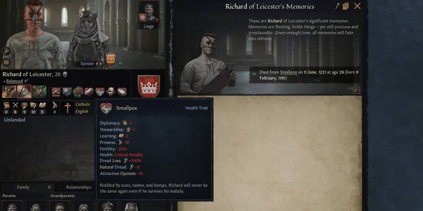 CK3 Worst Traits Smallpox