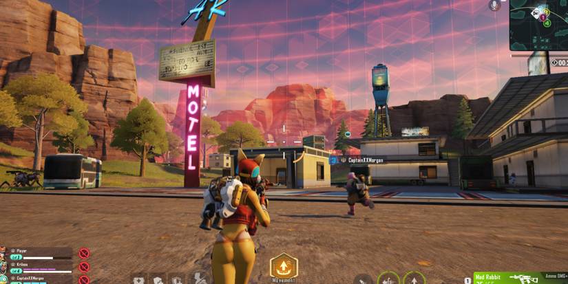 Player using Pizza girl going after another player