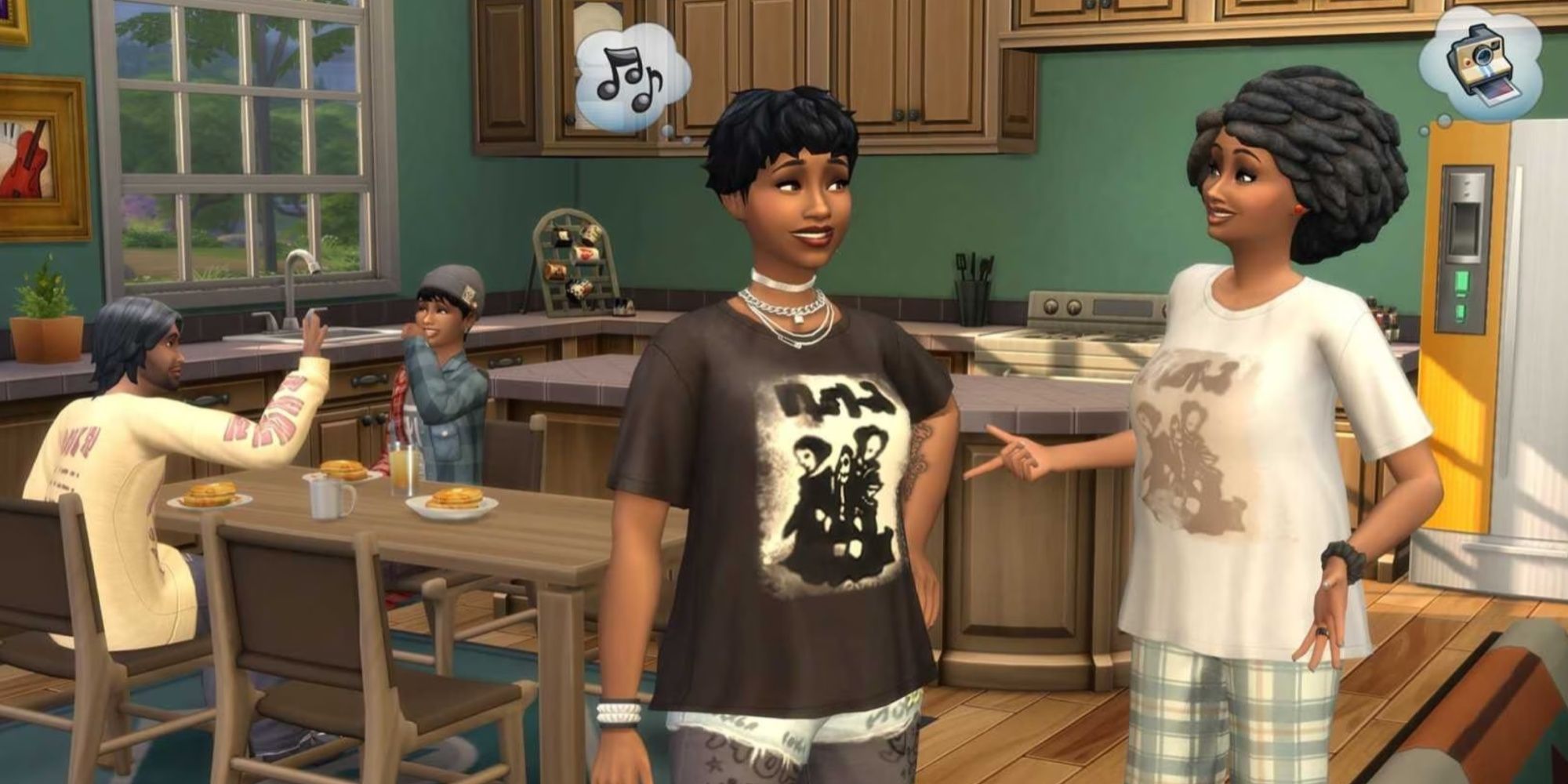 teenage sims wearing new crunge items