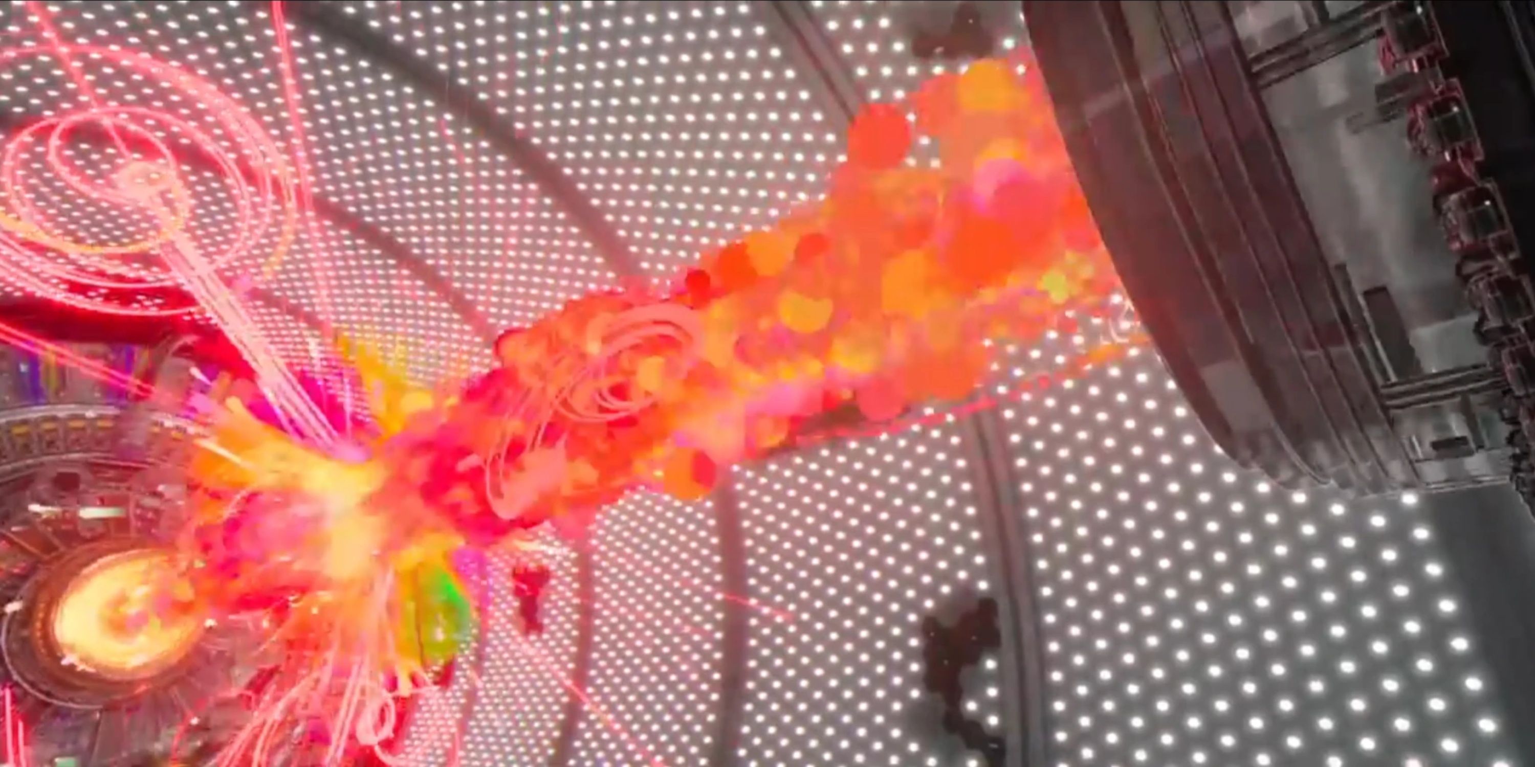 super-collider firing in spider-man: into the spider-verse