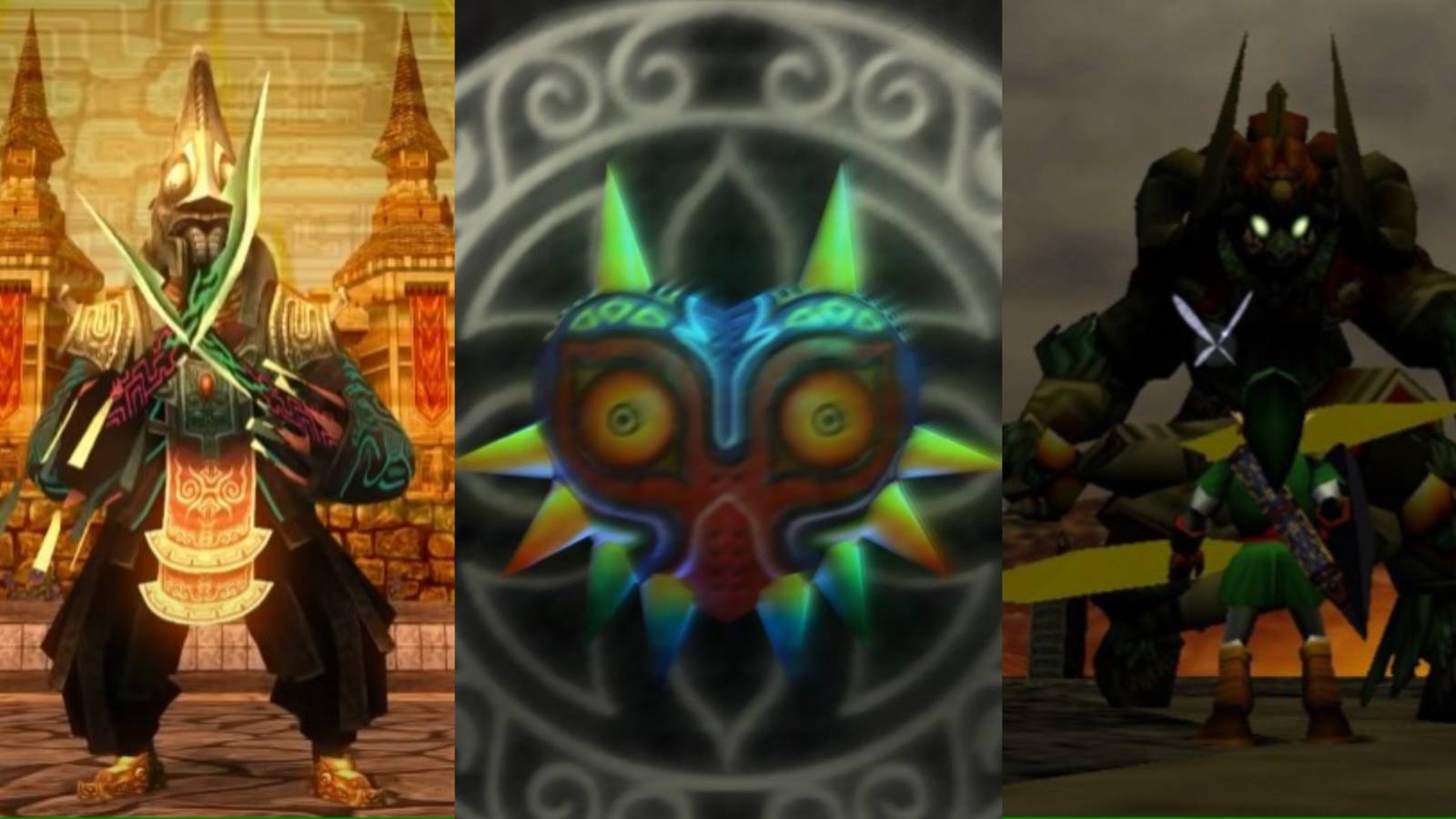Zant, Majora, Ganon from the legend of zelda