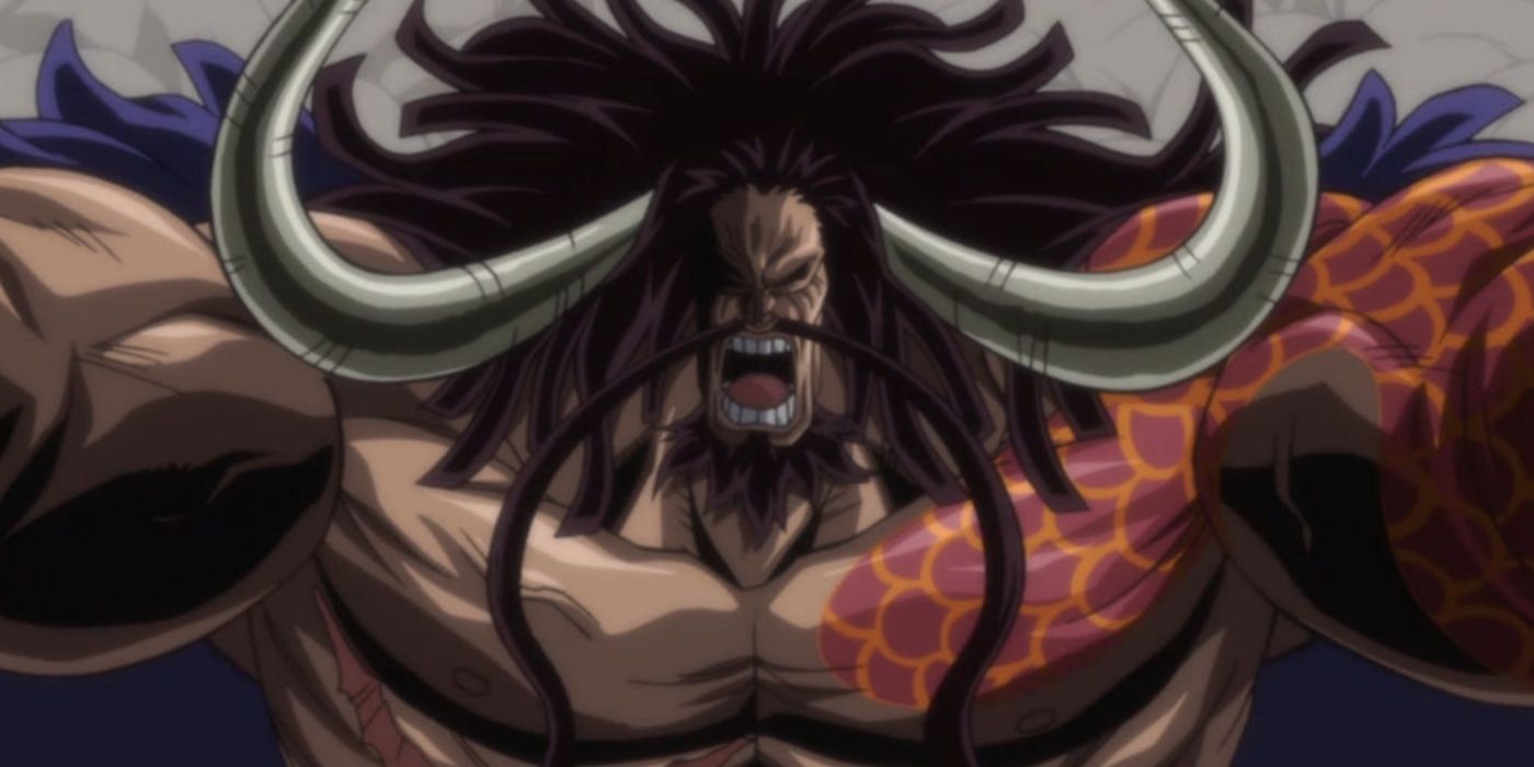 Kaido Screaming After Surviving A Fall In One Piece