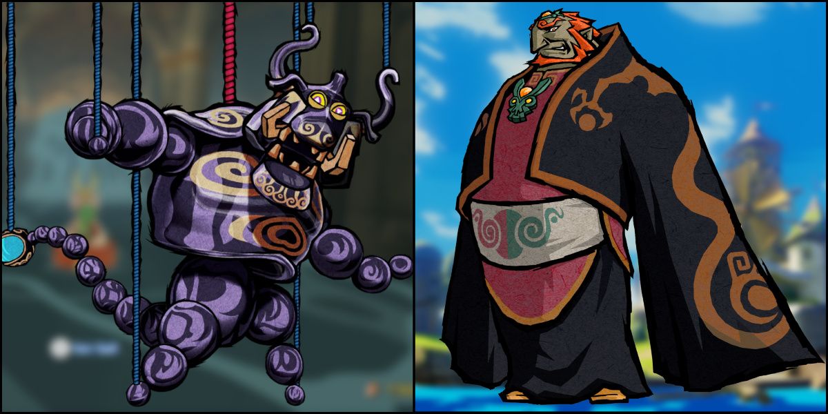 Puppet Ganon and Gandondorf as they appear in the game Wind Waker