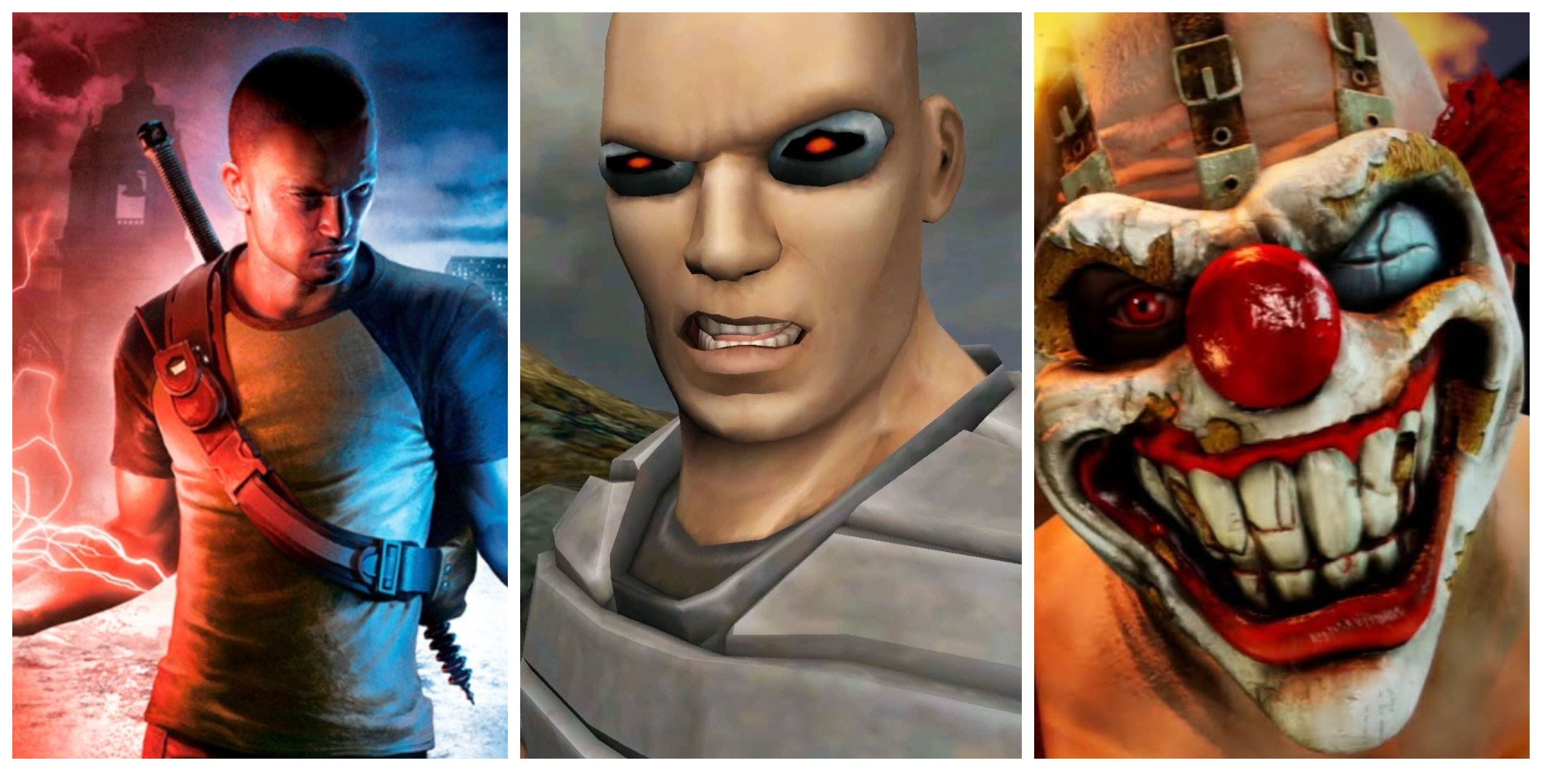 cole from infamous, timesplitters, sweet tooth from twisted metal 