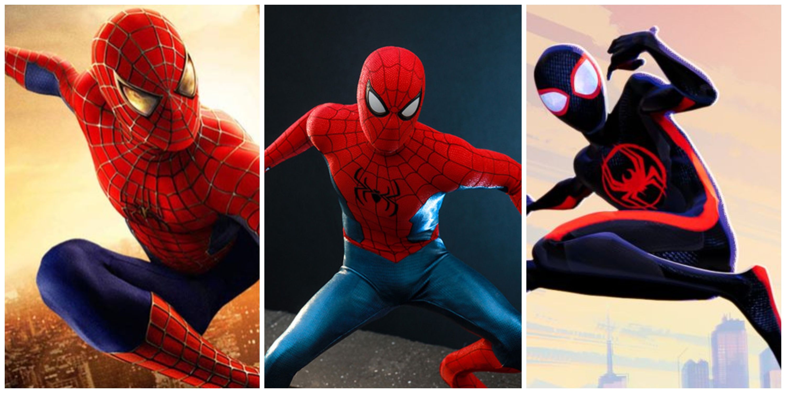 Does anyone play Marvel's Spider-Man? So this is my opinion: the 3 best  Spider-Man suits (Spirit Spider suit - on the left side, Sam Raimi/Webbed  suit - in the middle, Undies suit 