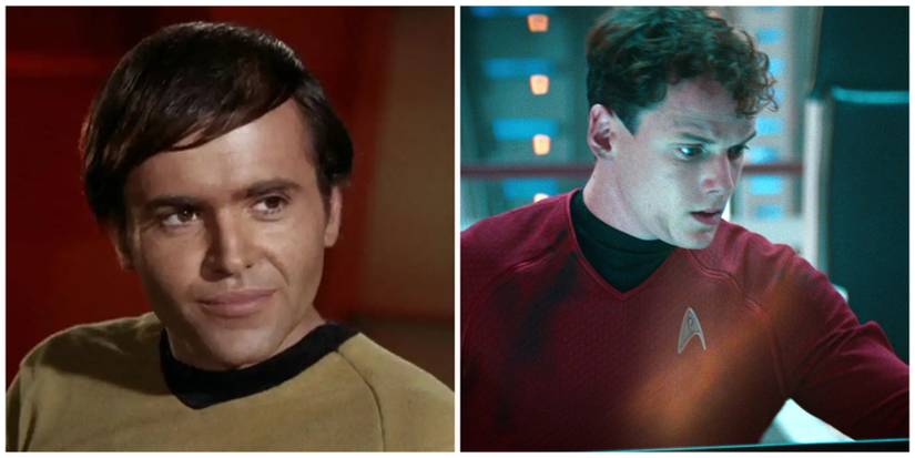 Walter Koenig and Anton Yelchin as Pavel Chekov.