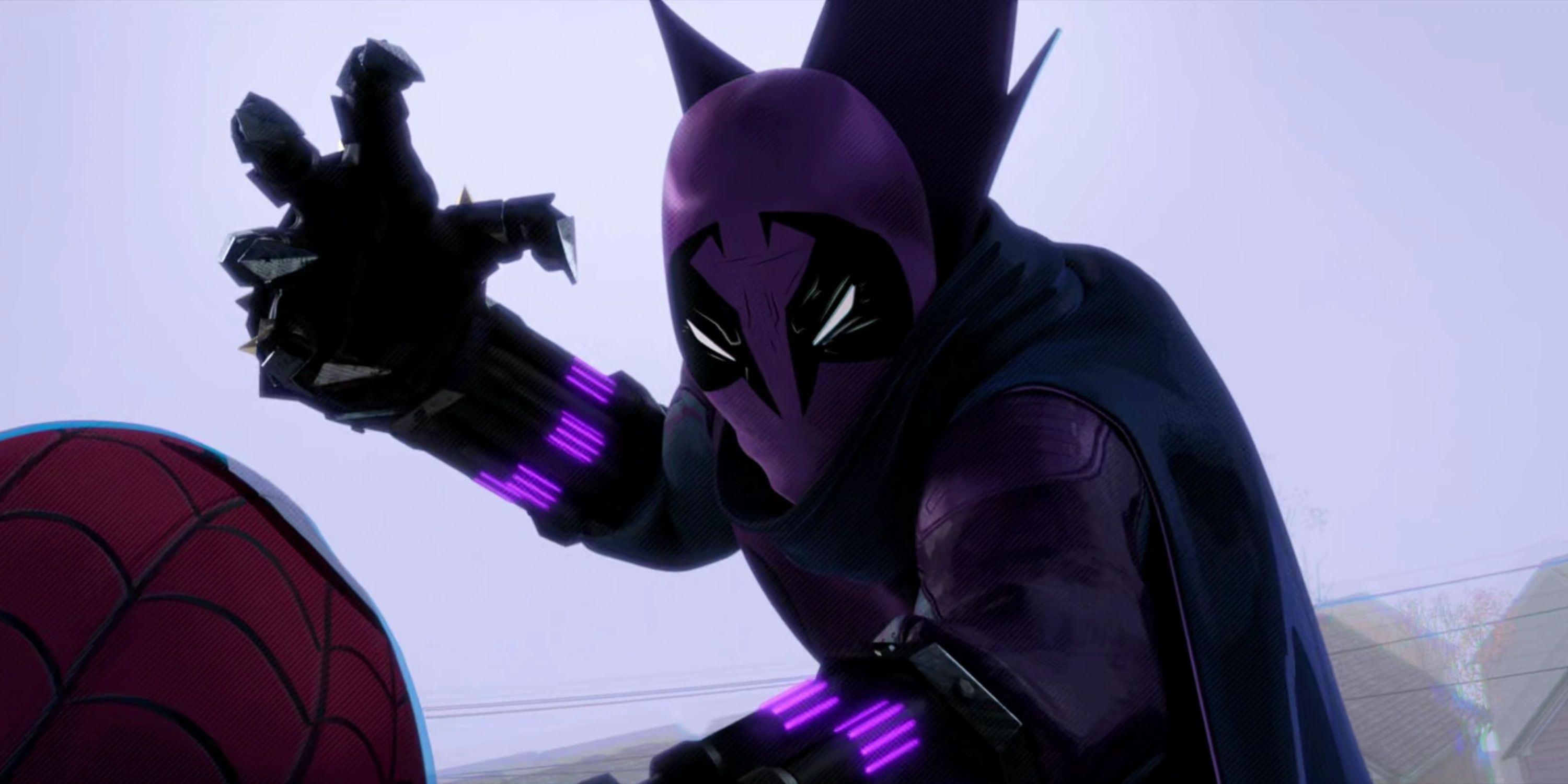 the prowler ready to attack miles morales spider-man