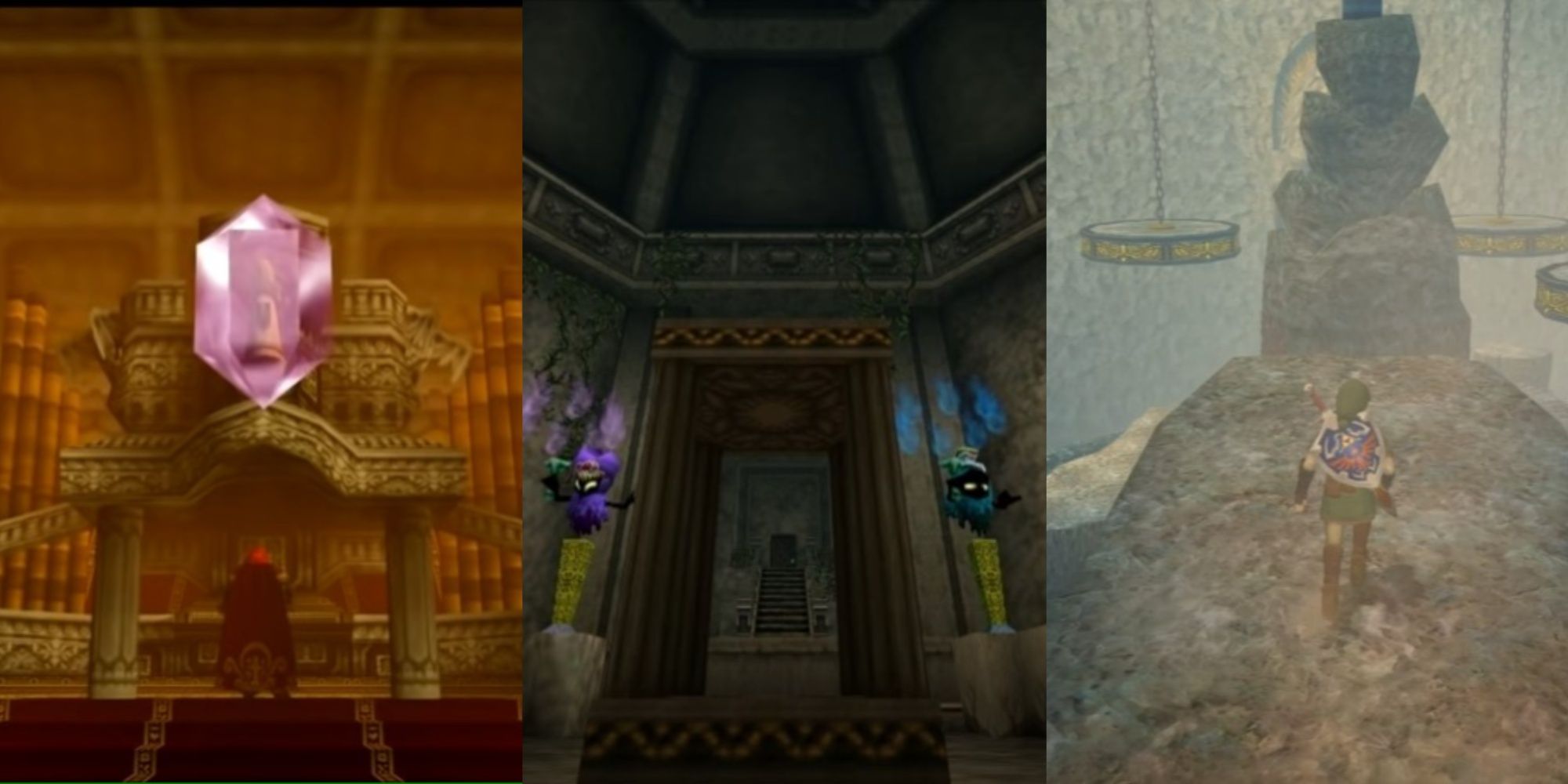 Ganons Tower, Forest Temple, Lakebed temple