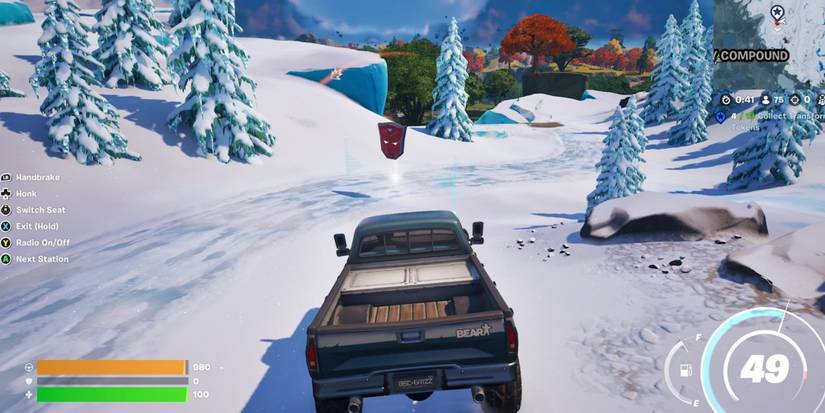 using a car to collect tokens