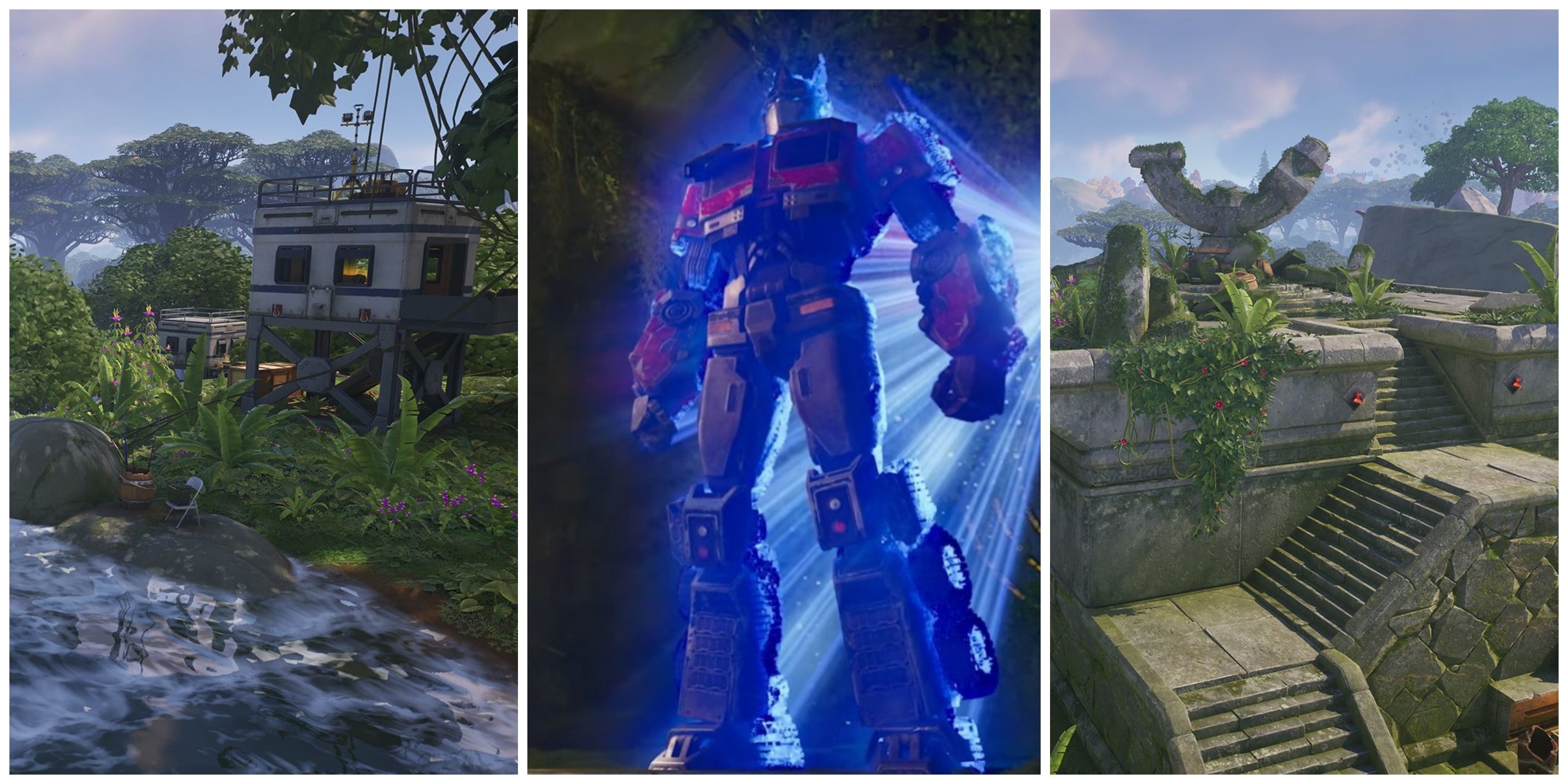 fortnite chapter 4 season 3 new poi locations and optimus prime in fortnite