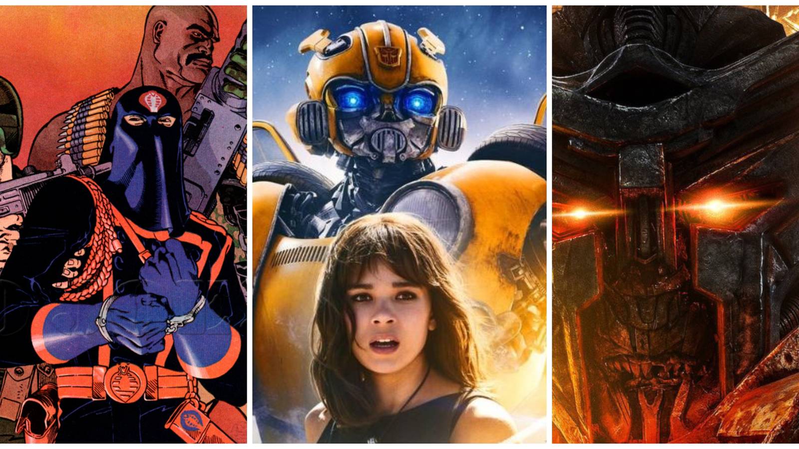 cobra commander from  g.i. joe, scourge from rise of the beasts, hailee steinfeld in bumblebee