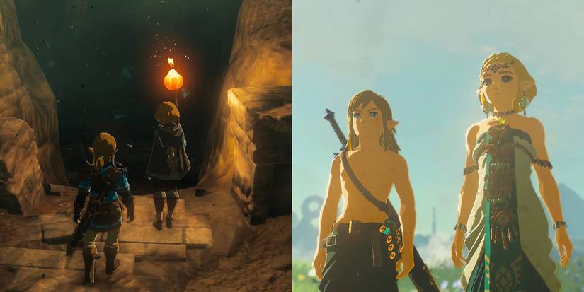 Link and Zelda are often by each other's side in Tears of the Kingdom