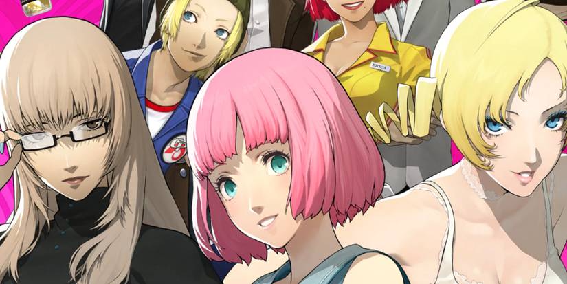 The three love interest of Vincent (from left to right); Katherine, Rin and Catherine