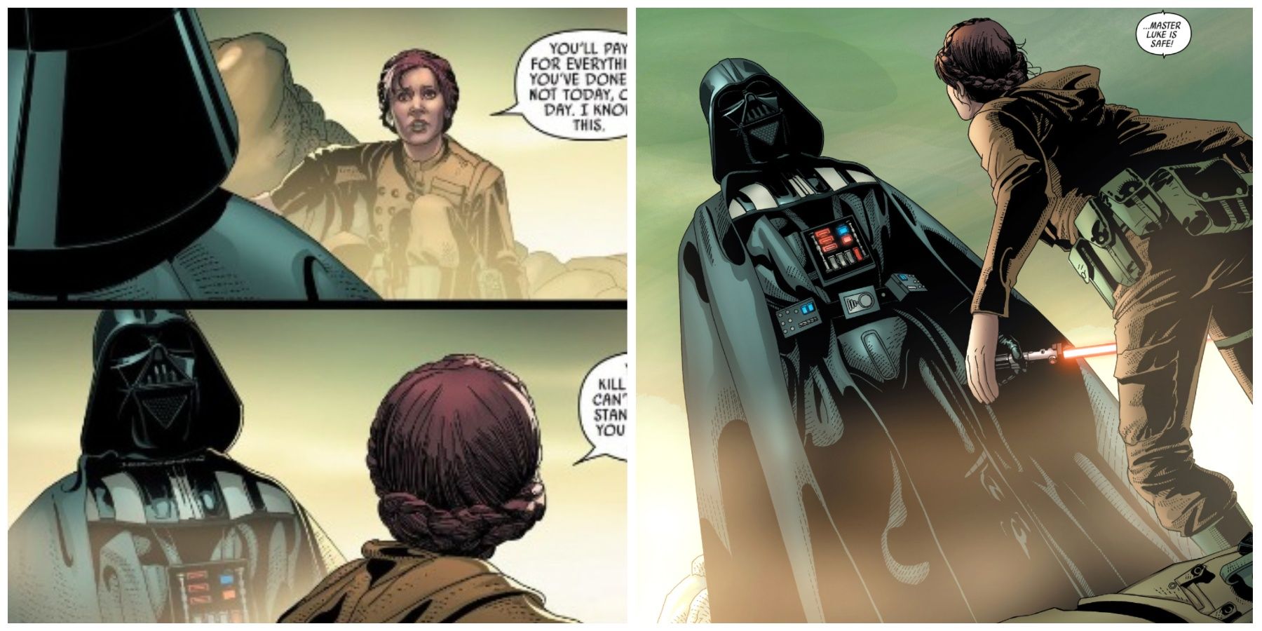 Darth Vader and Leia Organa