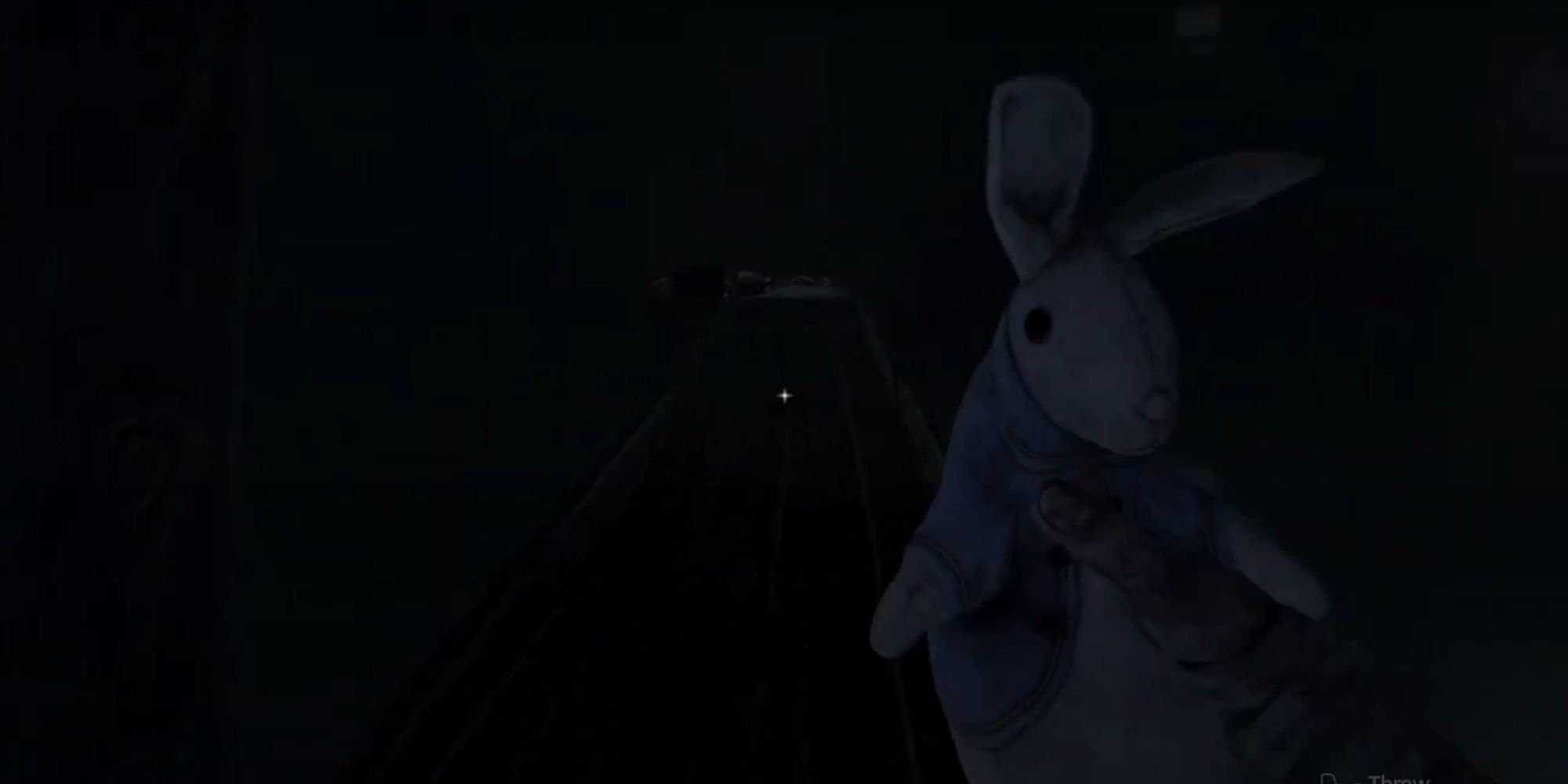 Throwing Rabbit Toy on the wooden bridge in Amnesia the bunker.