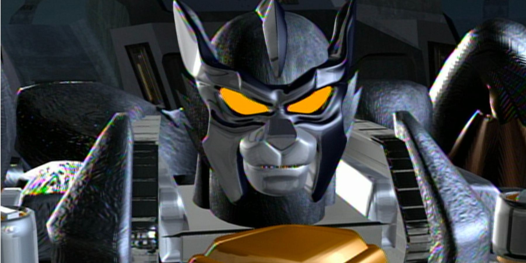 Silverbot Speaking With Blackaracnia In Beast Wars