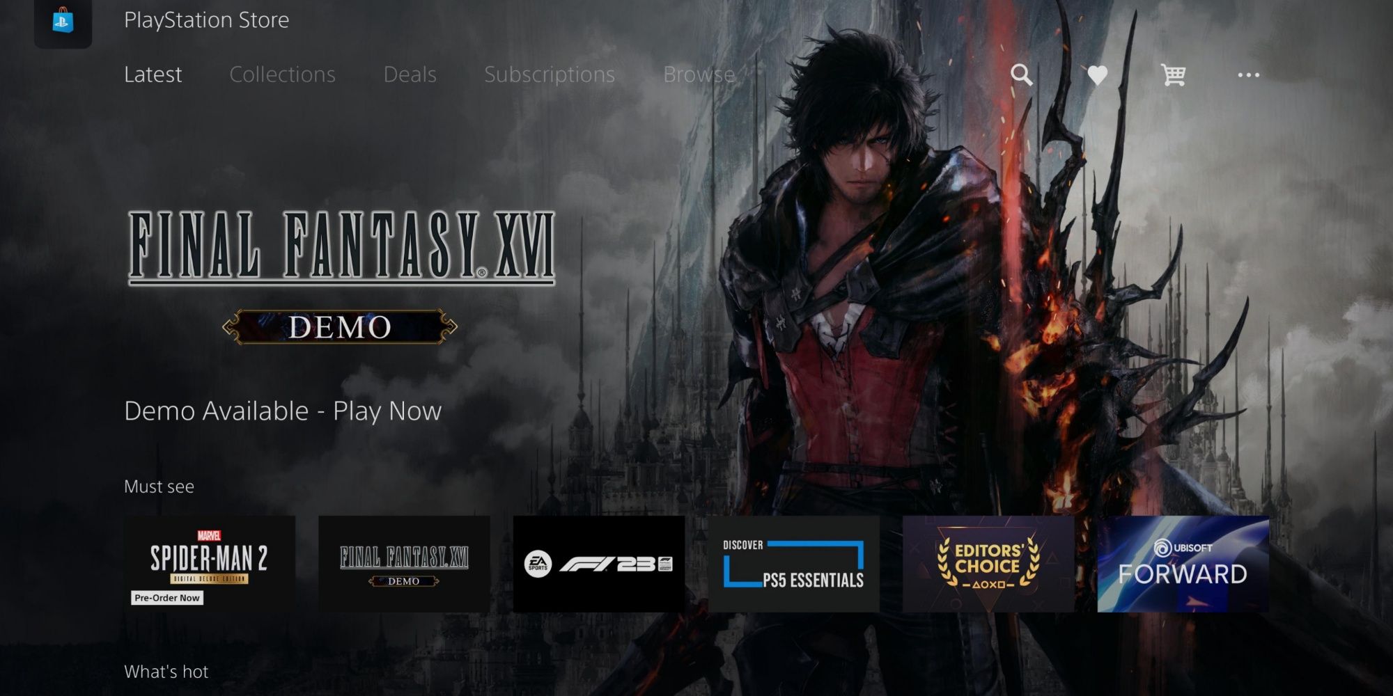 Final Fantasy 16 PlayStation Demo Cover