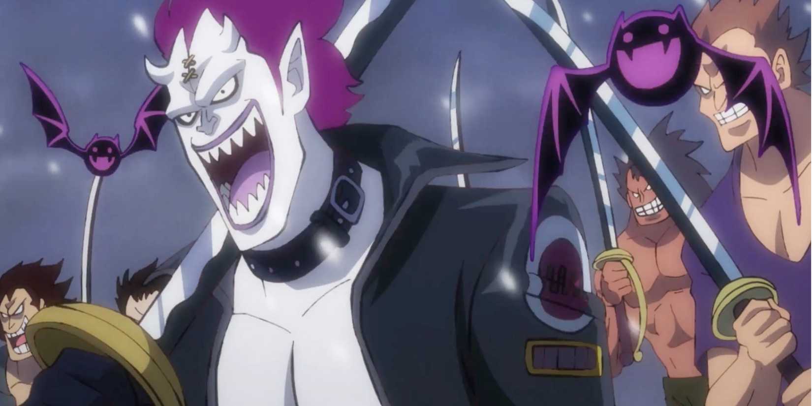 A Younger Gecko Moria And His Crew Fighting Kaido In One Piece