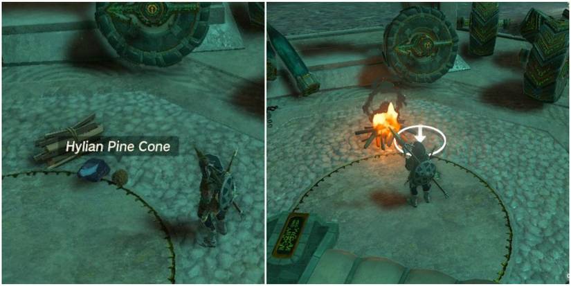 link creating a huge updraft with hylian pine cones