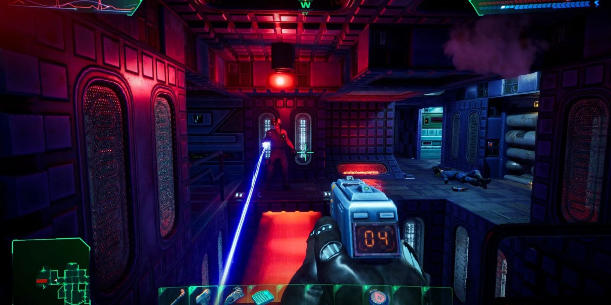 Fighting a Cyborg in System Shock Remake