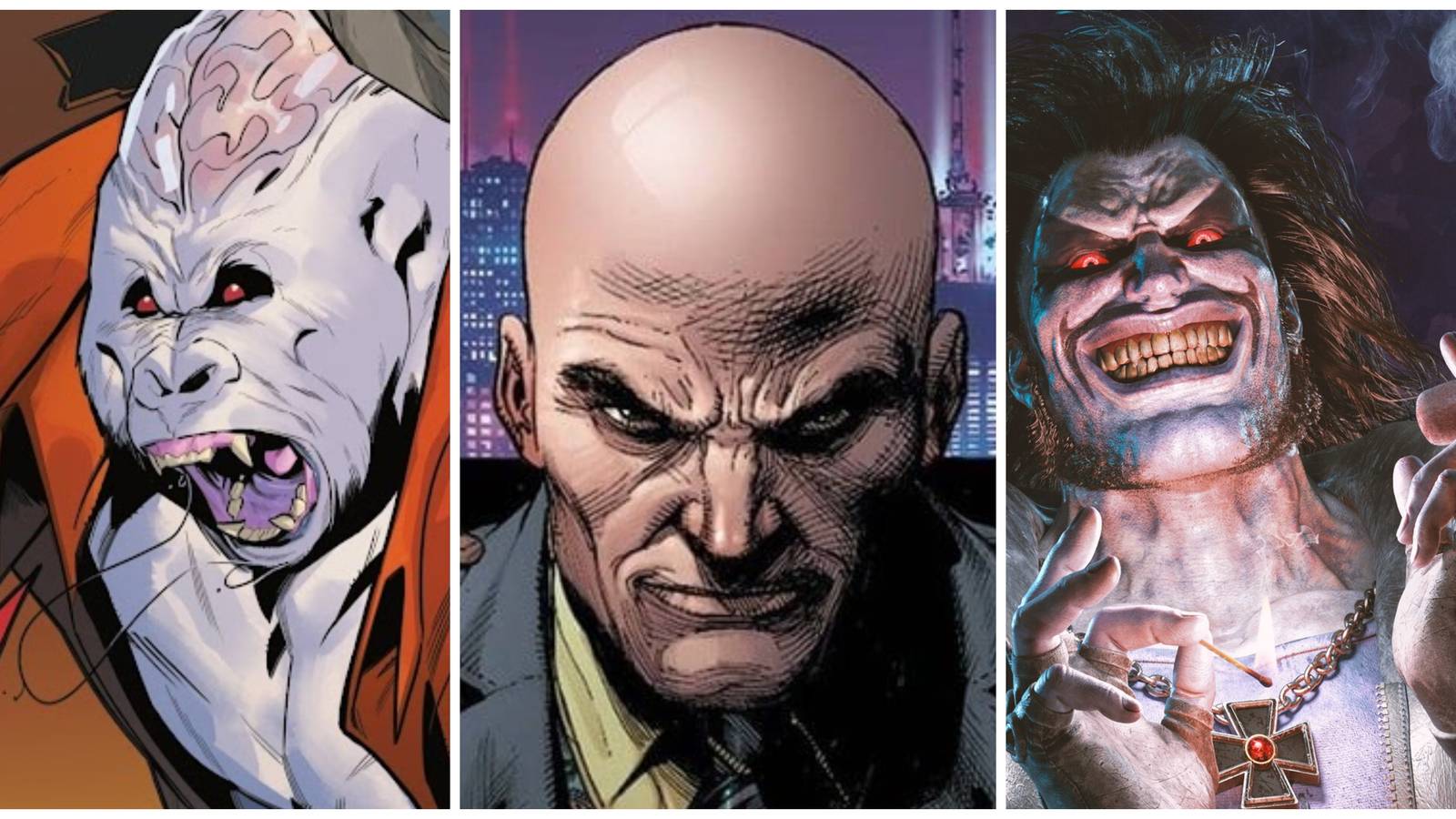 ultra-humanite, lex luthor and lobo from dc comics that could appear in superman: legacy