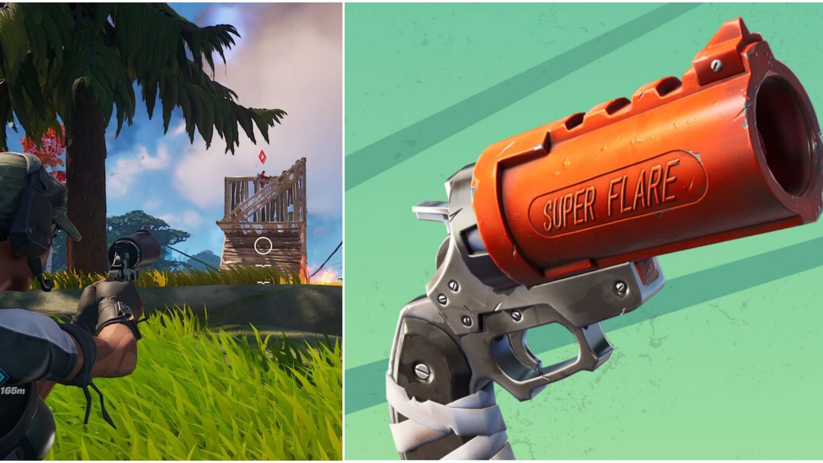 marking opponent with flare gun and flare gun icon