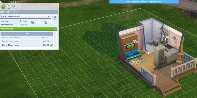 building a tiny house in the sims 4