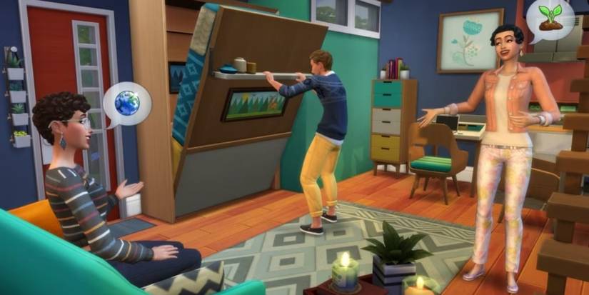 sim putting down a murphy bed in the sims 4