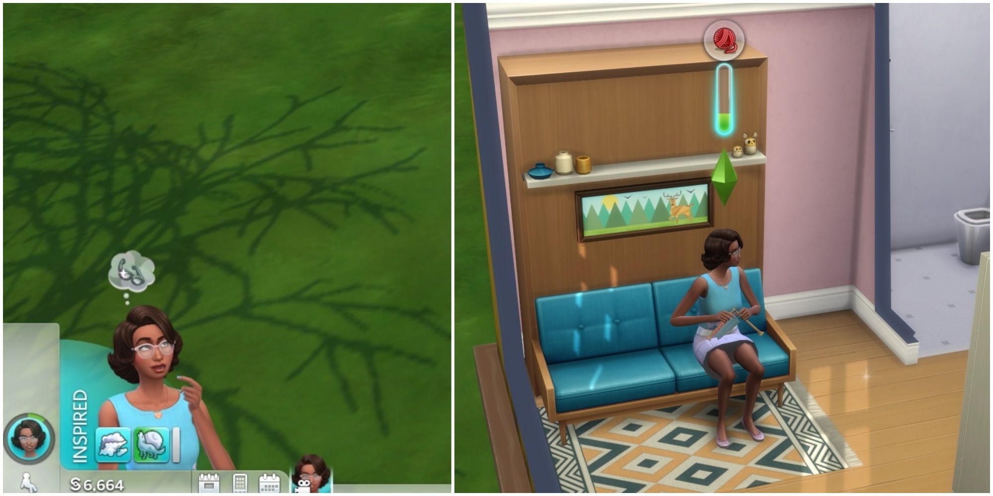 learning how to knit in the sims 4