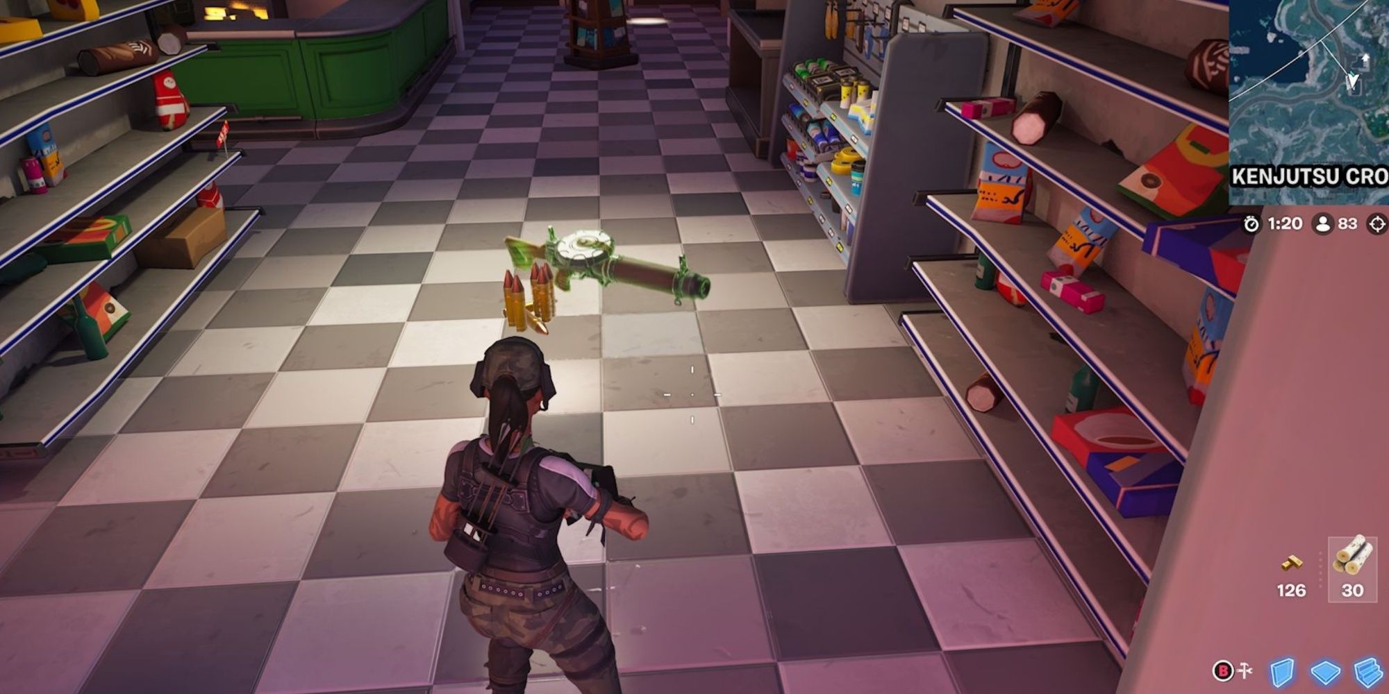 finding the flapjack rifle as floor loot at gas station