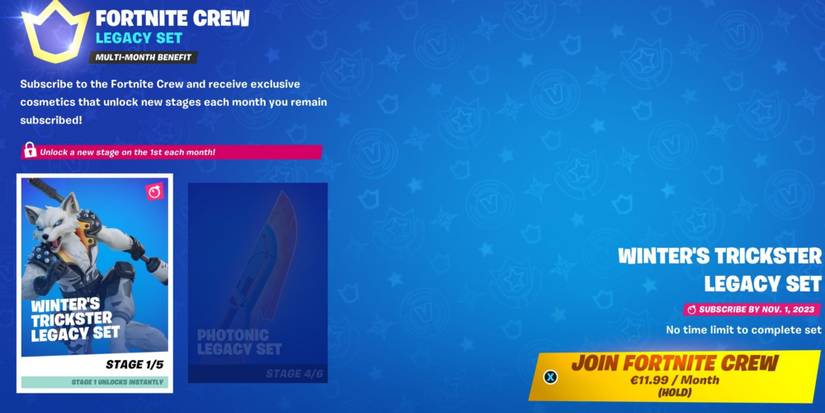 legact set progress in fortnite