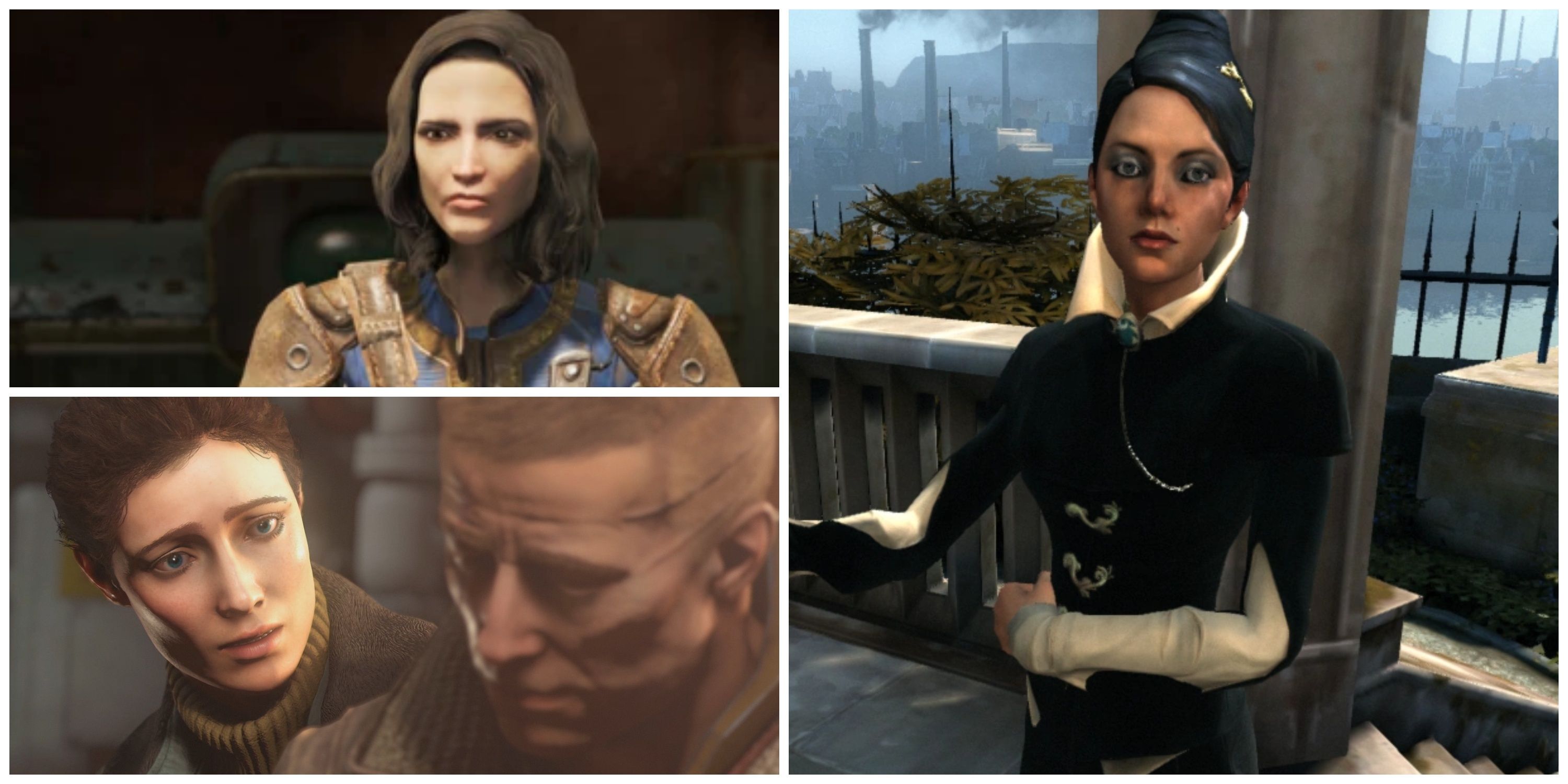 bj blazkowicz and anya, fallout 4 spouse, dishonored jessamine