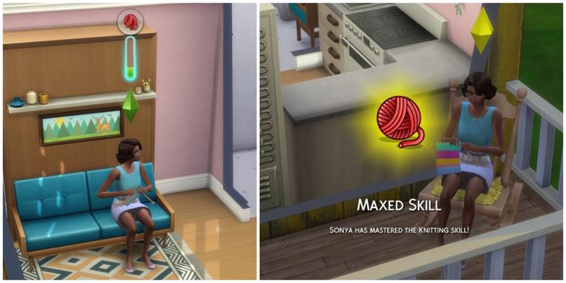 mastering the knitting skill at home