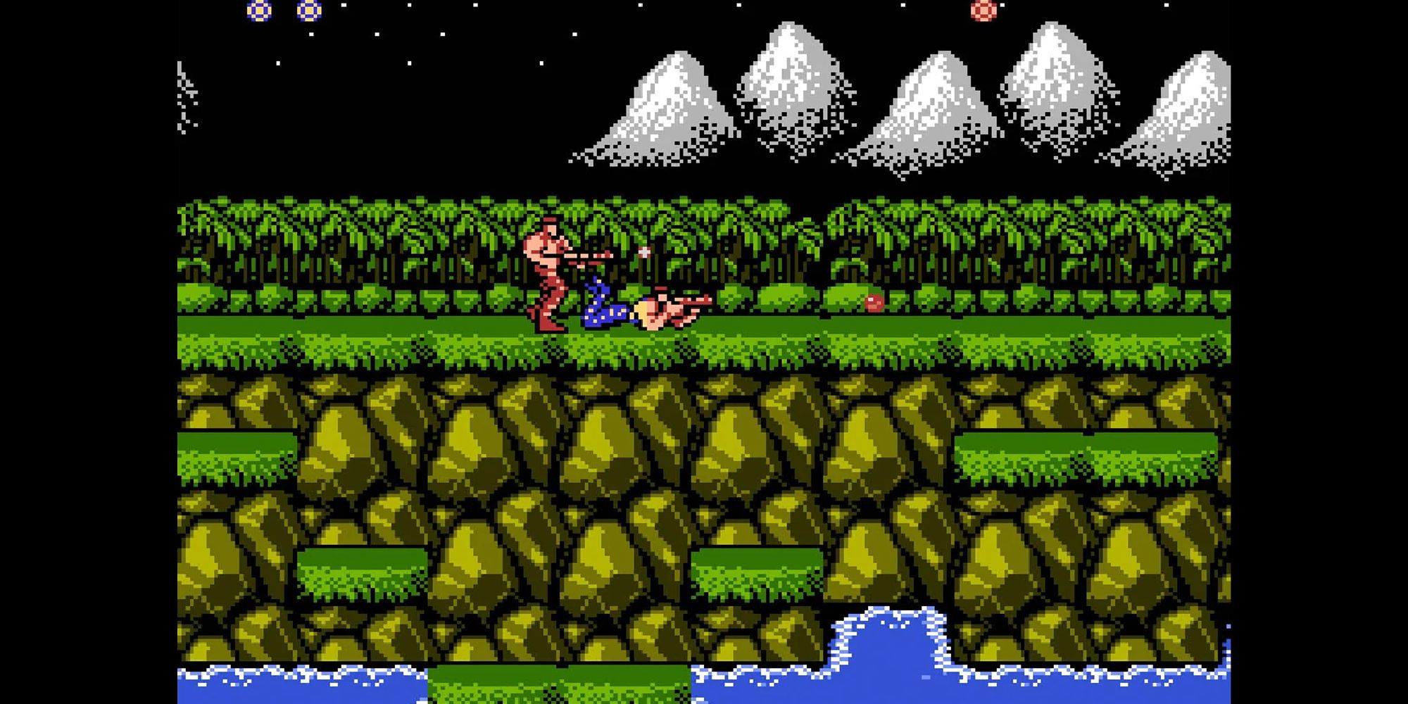 Screenshot of the Contra arcade game. 