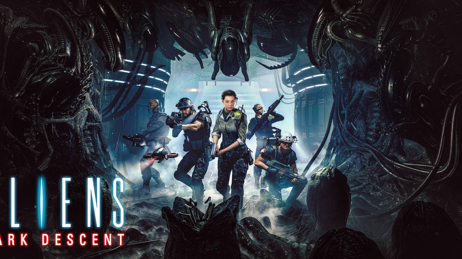 The cover image for Aliens: Dark Descent
