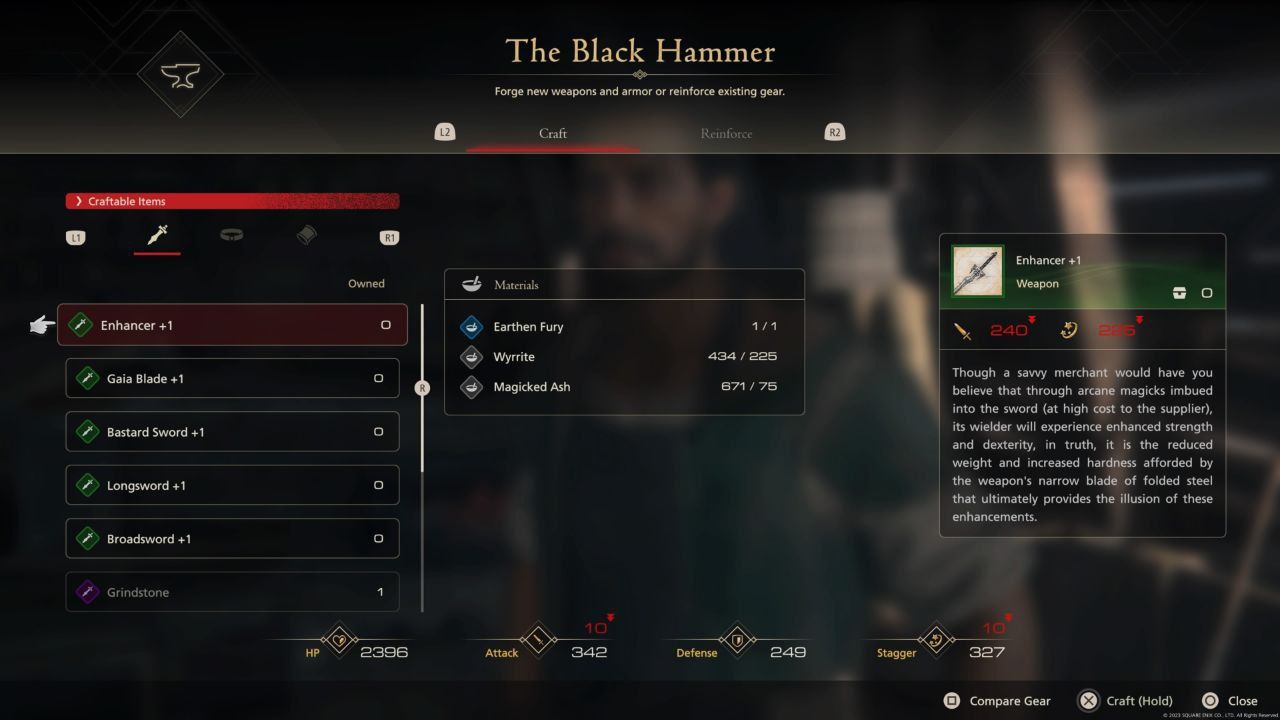 Crafting and Upgrading Gear in Final Fantasy 16 (2)