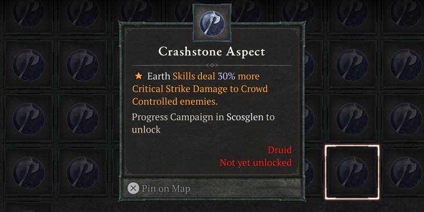 The Crashstone Aspect in Diablo 4