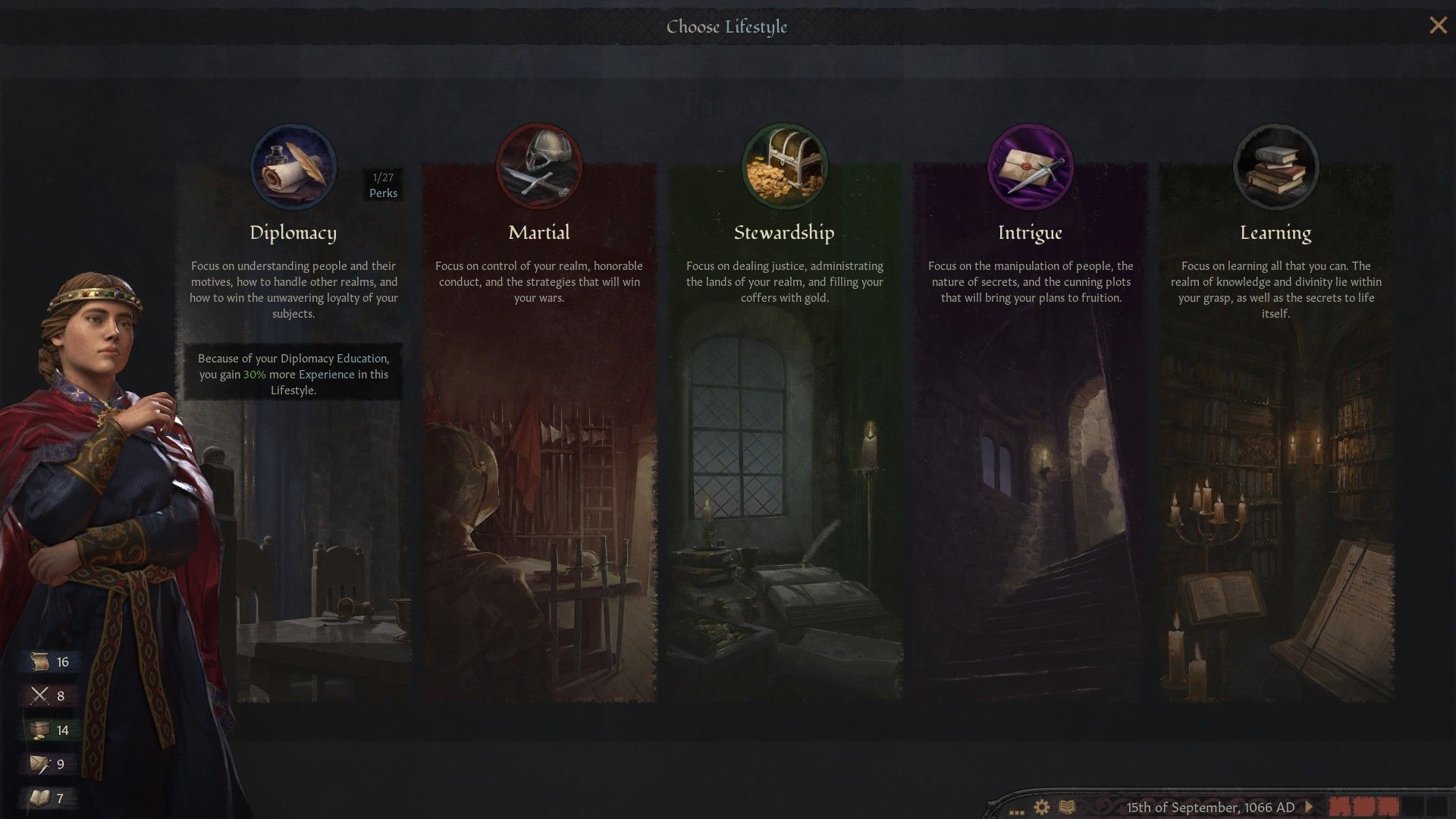 Crusader Kings 3 Lifestyle Choices