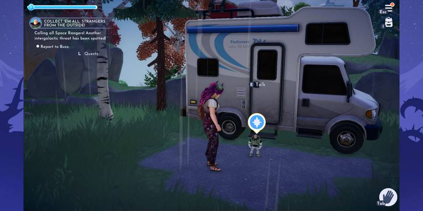 Collect 'Em All: Strangers from the Outside quest in Disney Dreamlight Valley.