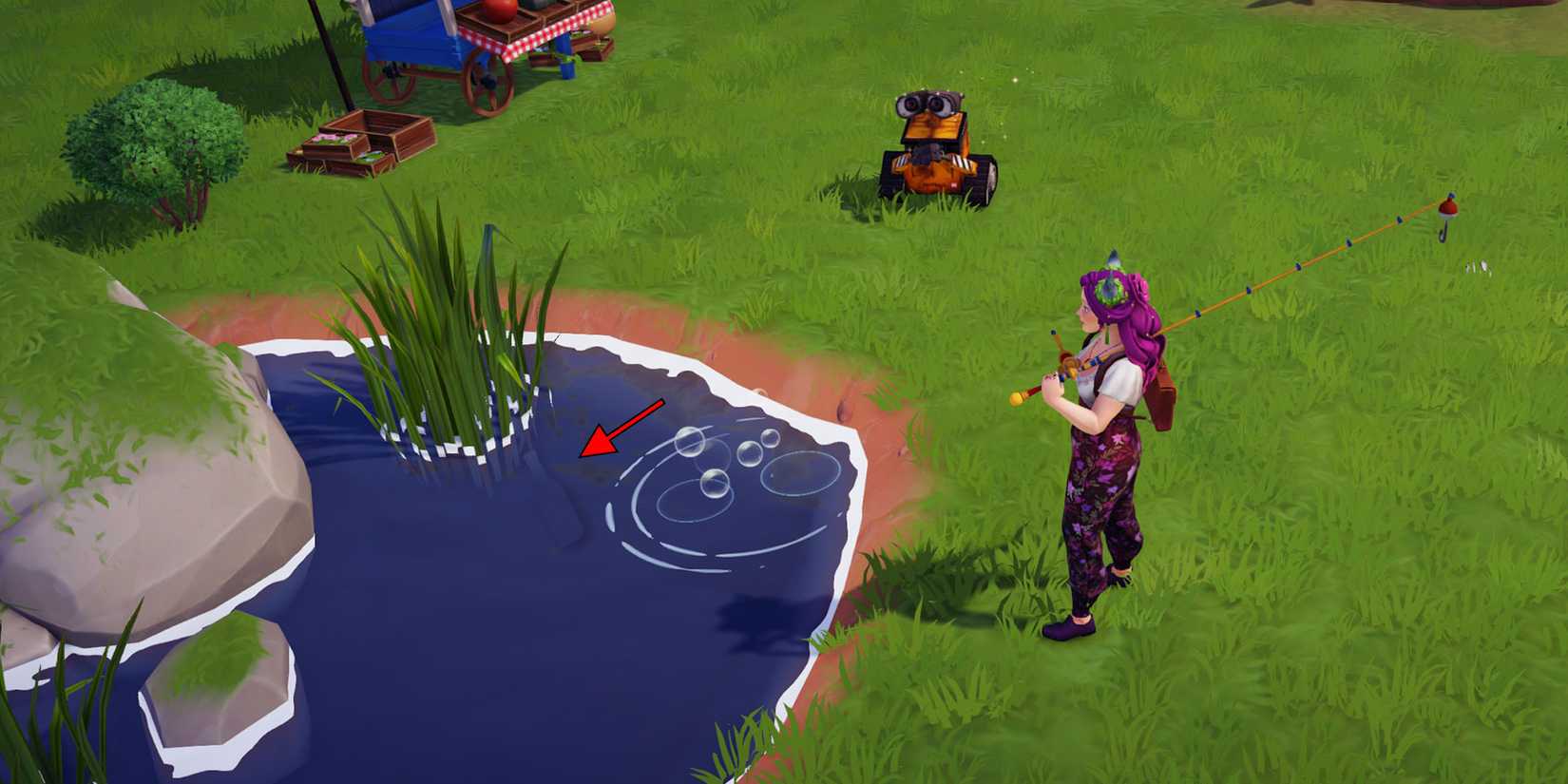 Emerald Bottle location for secret Green Potato quest in Disney Dreamlight Valley.