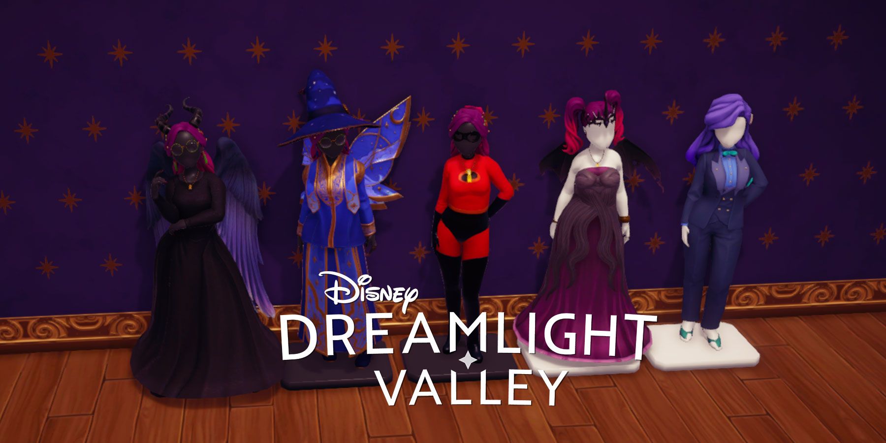 Mannequins in Disney Dreamlight Valley.