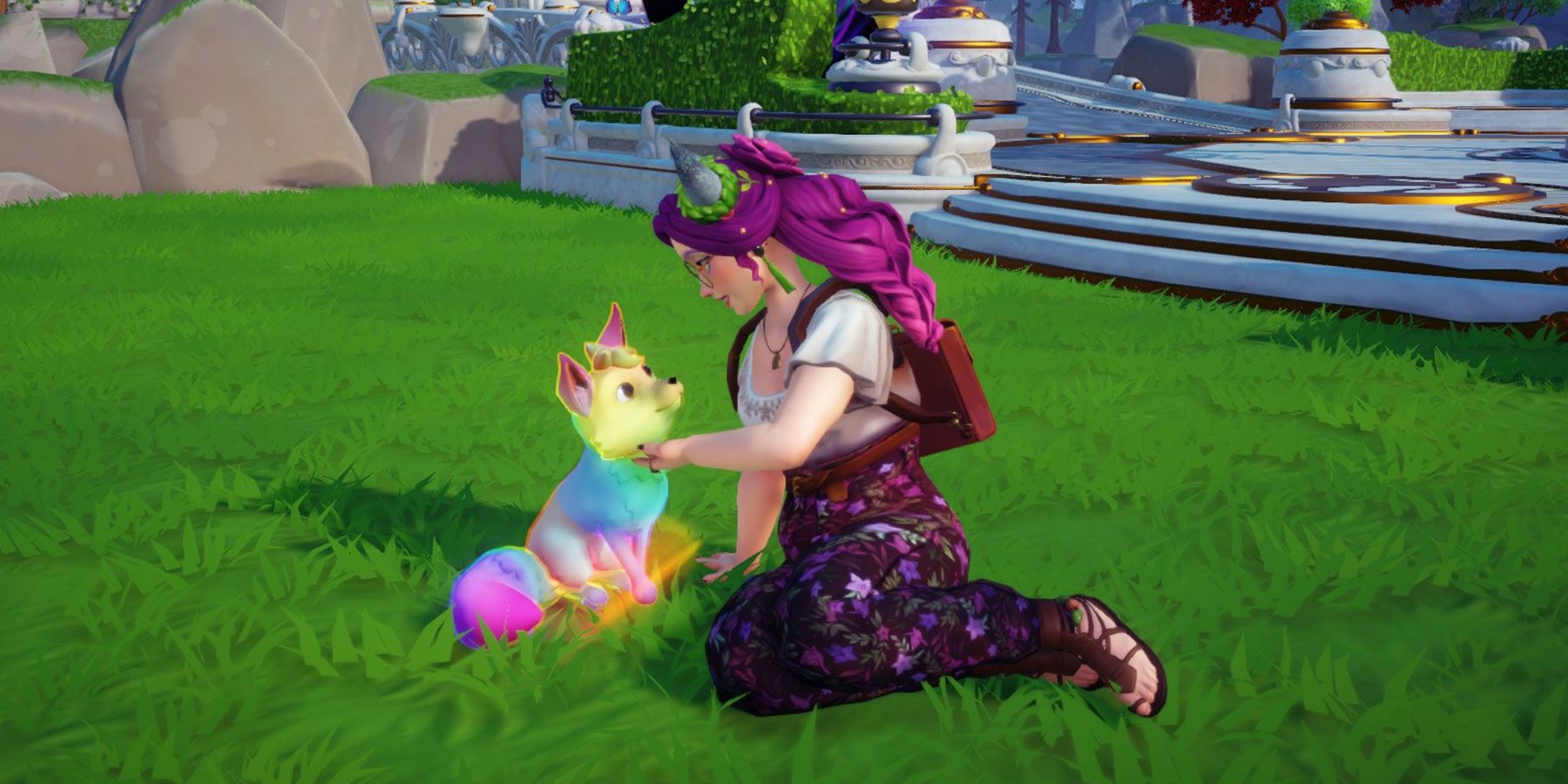 Rainbow Fox companion in Disney Dreamlight Valley.