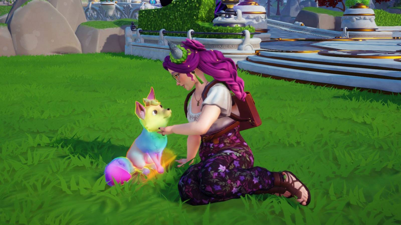 Rainbow Fox companion in Disney Dreamlight Valley.