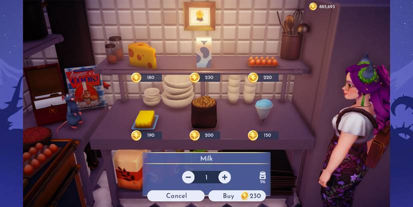 Raspberry Bubble Tea recipe in Disney Dreamlight Valley.