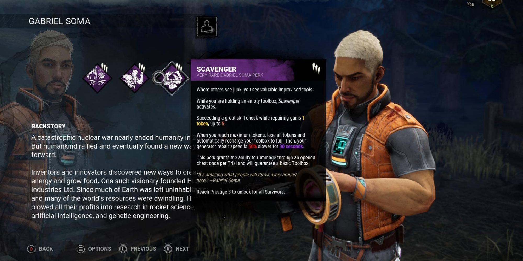 Dead by Daylight Scavenger Perk