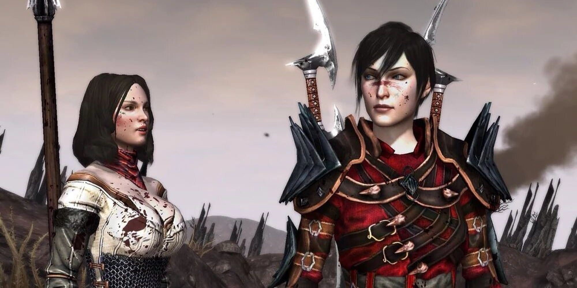 Default Marian Hawke and Bethany in The Dragon Age 2 intro