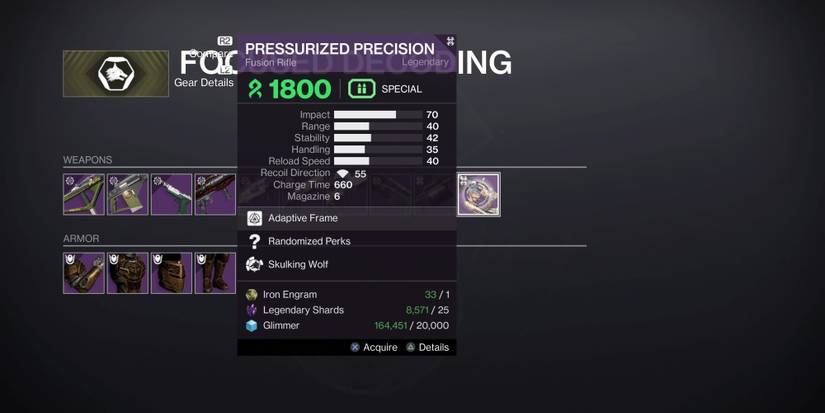 pressurized precision fusion rifle Destiny 2