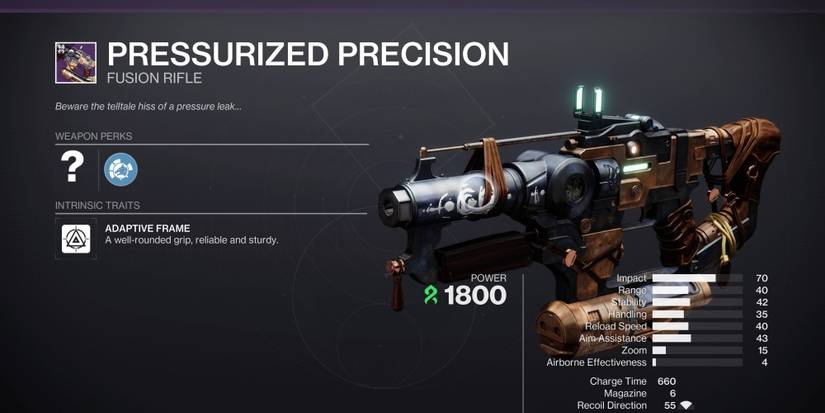 pressurized Precision legendary fusion rifle in Destiny 2