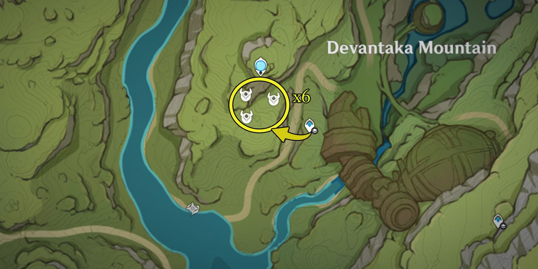 devantaka mountain slime location in genshin impact