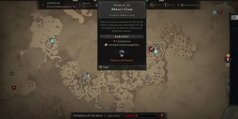 Akkhan's Grasp dungeon location in Diablo 4